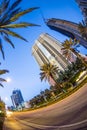 Skyscraper at seafront in Sunny Isles Beach Royalty Free Stock Photo