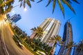 Skyscraper at seafront in Sunny Isles Beach Royalty Free Stock Photo