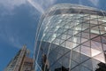 Skyscraper in the shape of a cone, building in neo-futuristic ar