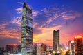 Modern city skyline cityscape skyscraper Shenzhen landmark building China
