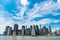 skyscraper skyline of manhattan. cityscape skyline. new york city. new york downtown architecture. modern skyscraper Royalty Free Stock Photo