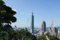 The skyscraper in Taipei , Taiwan.