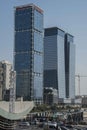 Office building skyscraper in TLV all blue glass