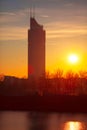 Skyscraper in the twilight Royalty Free Stock Photo