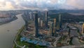 Skyscraper under construction in Hengqin Financial Island, Zhuhai, Guangdong, China