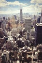 Skyscrapers. Aerial view of New York City, Manhattan Royalty Free Stock Photo