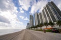 Skyscrapers on the beach Sunny Isles FL USA long exposure daytime