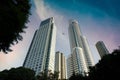 Skyscrapers bottom view in Buenos Aires