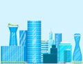 Skyscrapers buildings isolated tower office city architecture house business apartment vector illustration Royalty Free Stock Photo