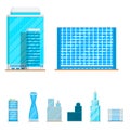 Skyscrapers buildings isolated tower office city architecture house business apartment vector illustration Royalty Free Stock Photo