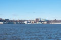 Skyline of Guttenberg New Jersey along the Hudson River Royalty Free Stock Photo