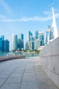 Skyscrapers of business district in Singapore City. Royalty Free Stock Photo