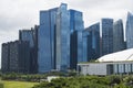 Skyscrapers in business district of Singapore City. Royalty Free Stock Photo