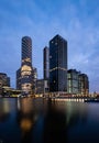 The skyscrapers of Canary Wharf, London`s financial capital Royalty Free Stock Photo