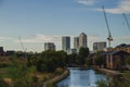 The skyscrapers of Canary Wharf in London Royalty Free Stock Photo