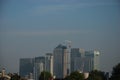 The skyscrapers of Canary Wharf in London Royalty Free Stock Photo