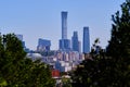 Skyscrapers of Central business district in downtown Beijing, view from Jingshan