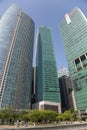 Skyscrapers in the Central Business District of Singapore Royalty Free Stock Photo