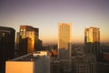 Skyscrapers in central Phoenix in warm sunrise light