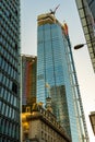 Skyscrapers in City of London, a mix of old and new architecture Royalty Free Stock Photo