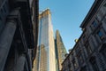 Skyscrapers in City of London, a mix of old and new architecture Royalty Free Stock Photo