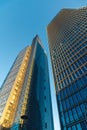 Skyscrapers in City of London, a mix of old and new architecture Royalty Free Stock Photo