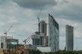 Skyscrapers and Construction Cranes Clutter the Horizon Royalty Free Stock Photo