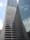 Skyscrapers corporate buildings in Manhattan with mirror reflections Royalty Free Stock Photo