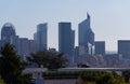 Skyscrapers of Defense modern business and financial district in Paris with highrise buildings.