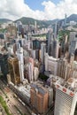 Skyscrapers in densely built Hong Kong Royalty Free Stock Photo