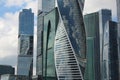 Skyscrapers of financial and business center Moscow-City Royalty Free Stock Photo