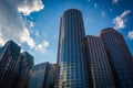 Skyscrapers in the Financial District, in Boston, Massachusetts. Royalty Free Stock Photo