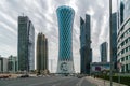 Skyscrapers in Financial District skyline in West Bay, Doha, Qatar