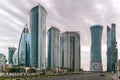 Skyscrapers in Financial District skyline in West Bay, Doha, Qatar