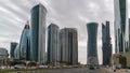 Skyscrapers in Financial District skyline in West Bay, Doha, Qatar