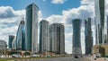 Skyscrapers in Financial District skyline in West Bay, Doha, Qatar