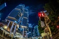 Of the skyscrapers of Hong Kong Special Administrative Region night view