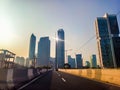 Skyscrapers of Jakarta at sunrise