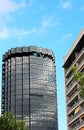 The skyscrapers of La Caixa Headquarters complex on Avinguda Diagonal