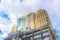 Skyscrapers in Legaspi village, the business district of Metro M Royalty Free Stock Photo