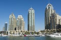 Skyscrapers and leisureboats Dubai Marina