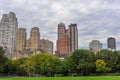 Skyscrapers, office buildings, Central Park,New York, USA Royalty Free Stock Photo