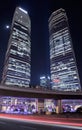 Skyscrapers at Lujiazui area at night, Shanghai, China Royalty Free Stock Photo