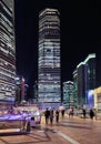 Skyscrapers at Lujiazui area at night, Shanghai, China Royalty Free Stock Photo