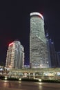 Skyscrapers at Lujiazui area at night, Shanghai, China Royalty Free Stock Photo