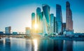 Skyscrapers Moscow International Business Center,  Russia Royalty Free Stock Photo