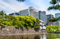 Skyscrapers near the Imperial Palace in Tokyo Royalty Free Stock Photo