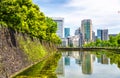 Skyscrapers near the Imperial Palace in Tokyo Royalty Free Stock Photo