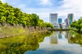 Skyscrapers near the Imperial Palace in Tokyo Royalty Free Stock Photo