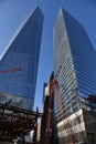 Skyscrapers in New York, Manhattan financial district Royalty Free Stock Photo